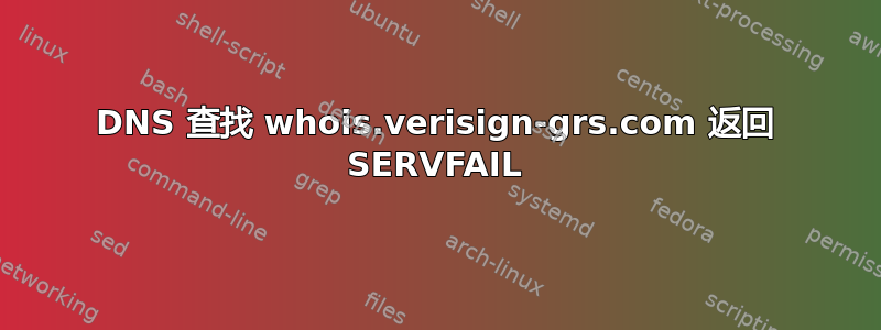 DNS 查找 whois.verisign-grs.com 返回 SERVFAIL