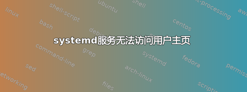 systemd服务无法访问用户主页