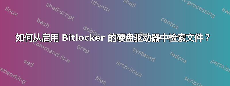 如何从启用 Bitlocker 的硬盘驱动器中检索文件？