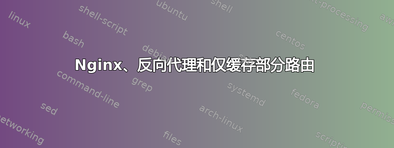 Nginx、反向代理和仅缓存部分路由