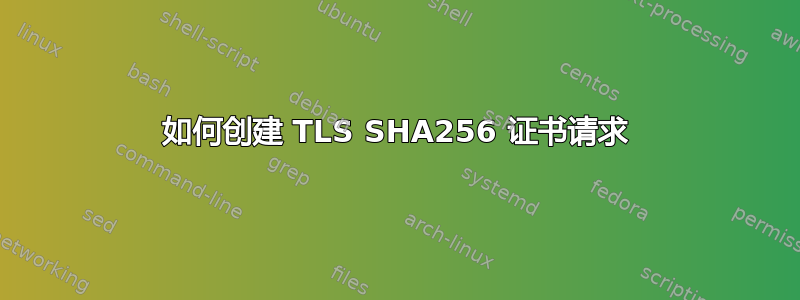 如何创建 TLS SHA256 证书请求