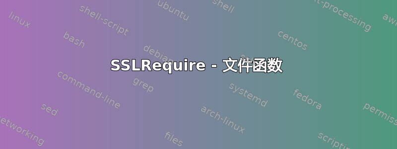 SSLRequire - 文件函数