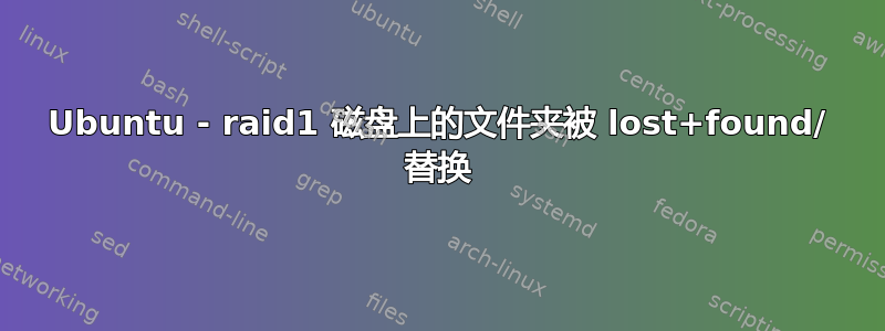 Ubuntu - raid1 磁盘上的文件夹被 lost+found/ 替换