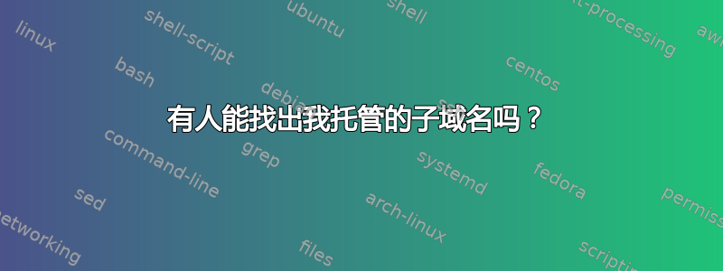 有人能找出我托管的子域名吗？