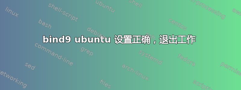 bind9 ubuntu 设置正确，退出工作