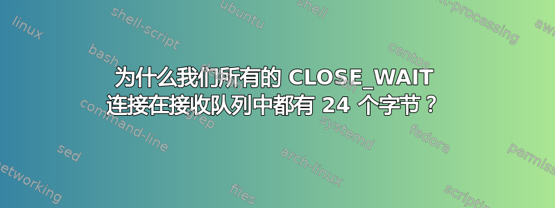 为什么我们所有的 CLOSE_WAIT 连接在接收队列中都有 24 个字节？