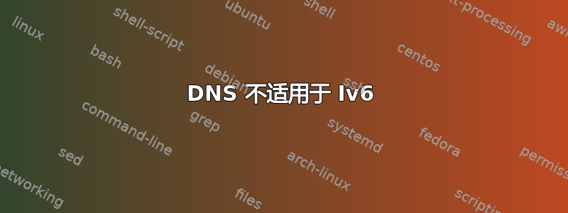 DNS 不适用于 Iv6