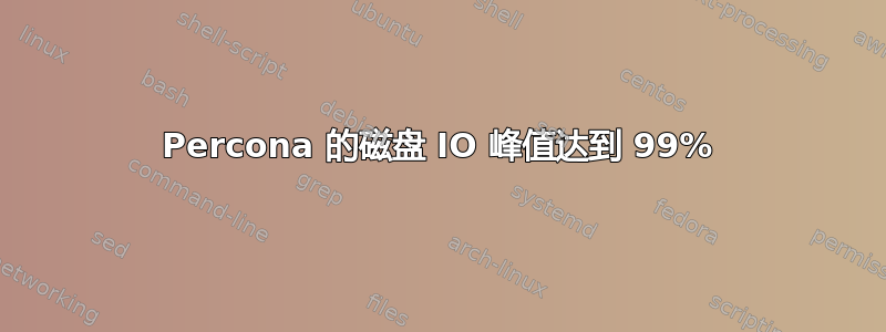 Percona 的磁盘 IO 峰值达到 99%