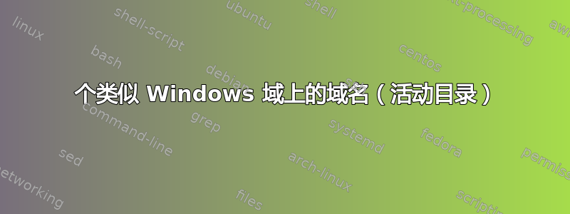 2 个类似 Windows 域上的域名（活动目录）