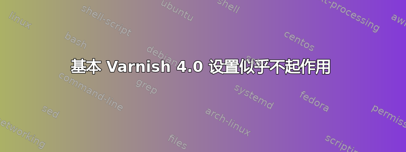 基本 Varnish 4.0 设置似乎不起作用