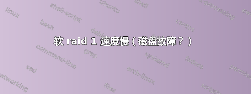 软 raid 1 速度慢（磁盘故障？）