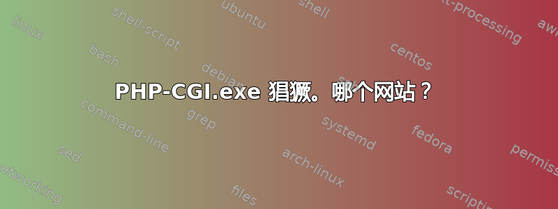 PHP-CGI.exe 猖獗。哪个网站？