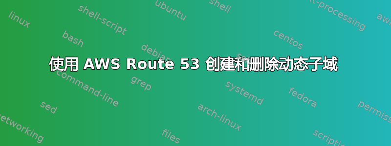 使用 AWS Route 53 创建和删除动态子域