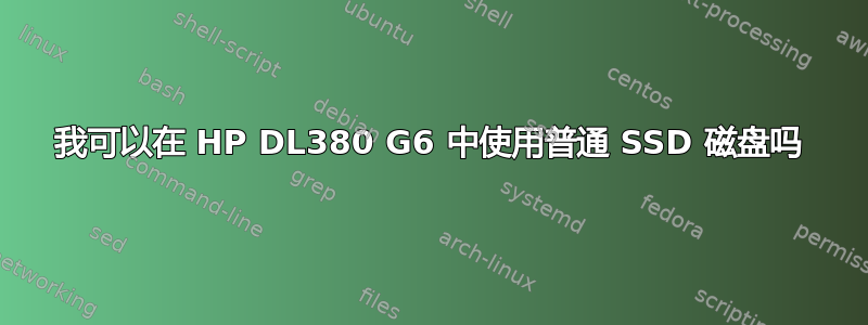 我可以在 HP DL380 G6 中使用普通 SSD 磁盘吗