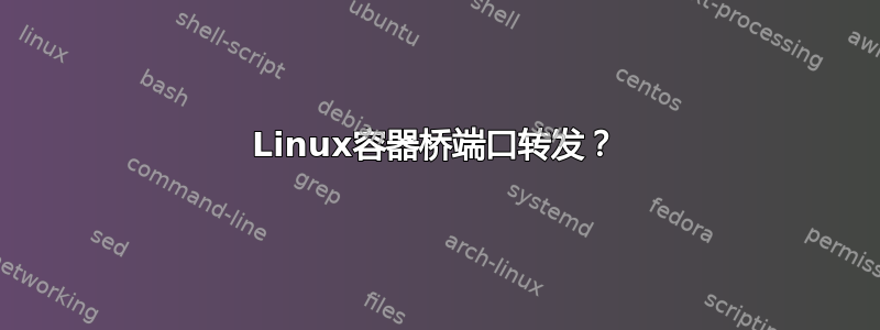 Linux容器桥端口转发？