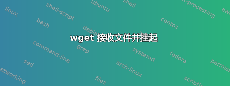 wget 接收文件并挂起