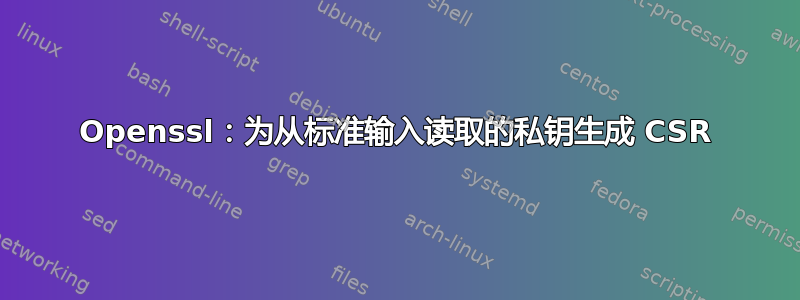 Openssl：为从标准输入读取的私钥生成 CSR