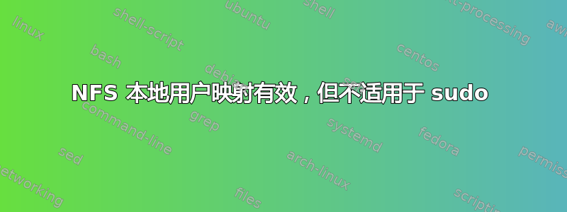 NFS 本地用户映射有效，但不适用于 sudo