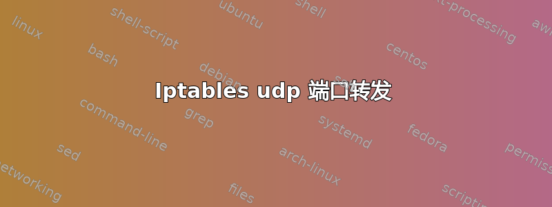 Iptables udp 端口​​转发