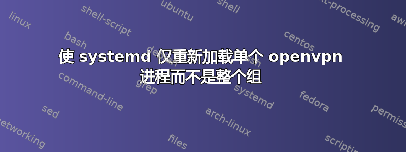 使 systemd 仅重新加载单个 openvpn 进程而不是整个组