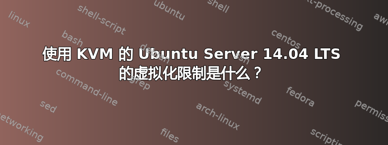 使用 KVM 的 Ubuntu Server 14.04 LTS 的虚拟化限制是什么？