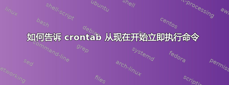 如何告诉 crontab 从现在开始立即执行命令