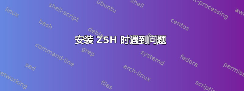 安装 ZSH 时遇到问题