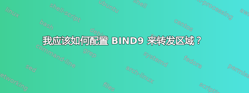 我应该如何配置 BIND9 来转发区域？