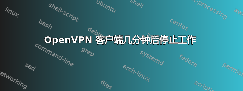 OpenVPN 客户端几分钟后停止工作