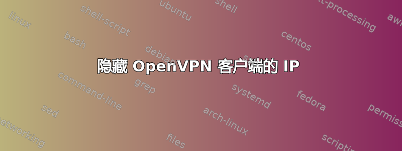 隐藏 OpenVPN 客户端的 IP