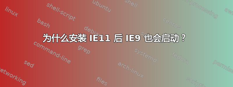 为什么安装 IE11 后 IE9 也会启动？