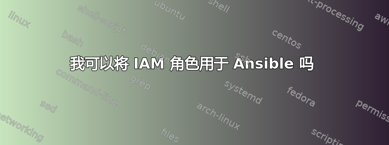 我可以将 IAM 角色用于 Ansible 吗