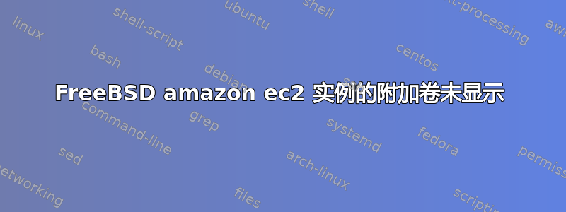 FreeBSD amazon ec2 实例的附加卷未显示