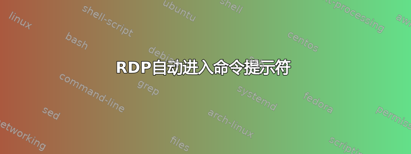 RDP自动进入命令提示符