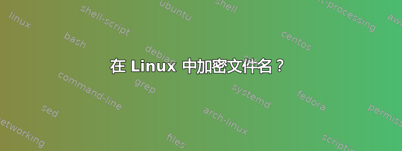 在 Linux 中加密文件名？