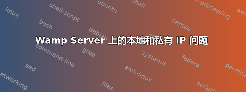 Wamp Server 上的本地和私有 IP 问题