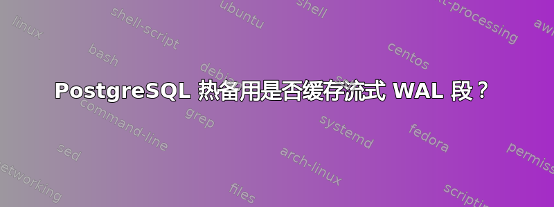 PostgreSQL 热备用是否缓存流式 WAL 段？