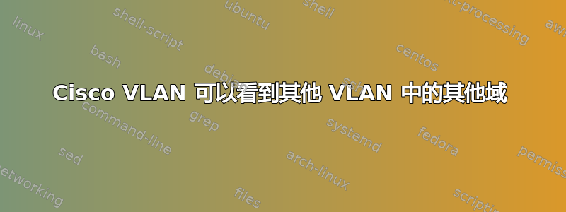 Cisco VLAN 可以看到其他 VLAN 中的其他域