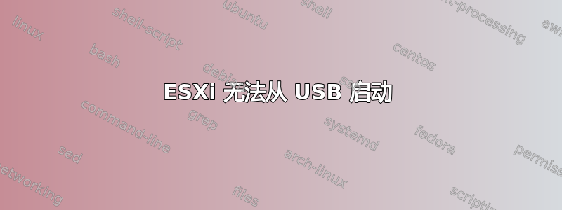 ESXi 无法从 USB 启动