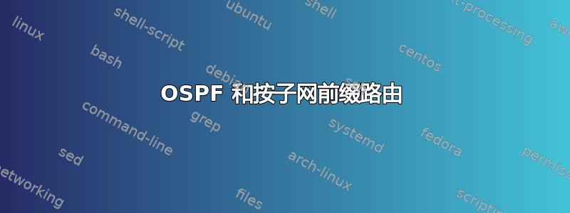 OSPF 和按子网前缀路由