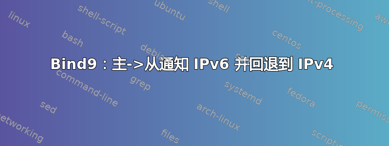 Bind9：主->从通知 IPv6 并回退到 IPv4