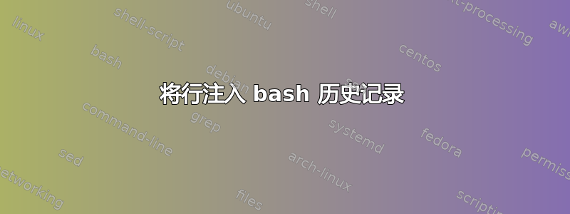 将行注入 bash 历史记录