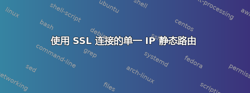 使用 SSL 连接的单一 IP 静态路由