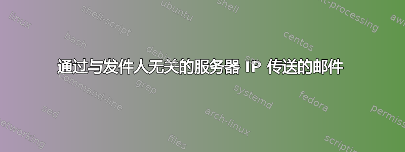 通过与发件人无关的服务器 IP 传送的邮件