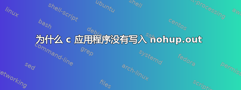 为什么 c 应用程序没有写入 nohup.out