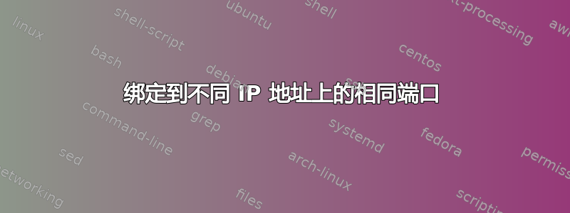 绑定到不同 IP 地址上的相同端口