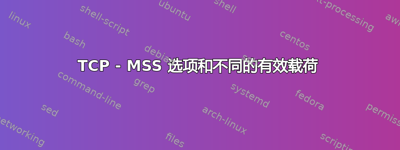 TCP - MSS 选项和不同的有效载荷