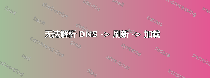 无法解析 DNS -> 刷新 -> 加载 