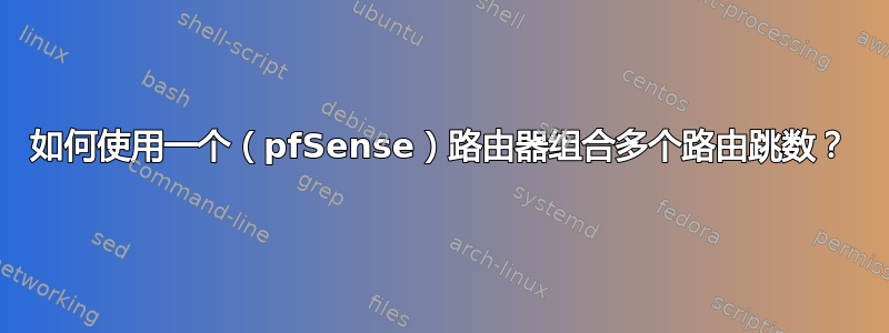 如何使用一个（pfSense）路由器组合多个路由跳数？