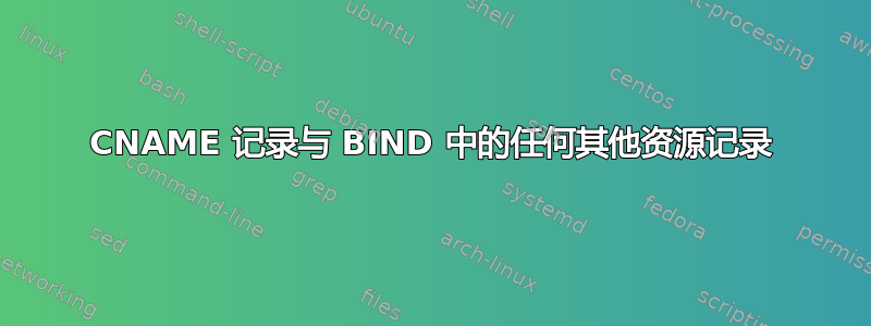 CNAME 记录与 BIND 中的任何其他资源记录